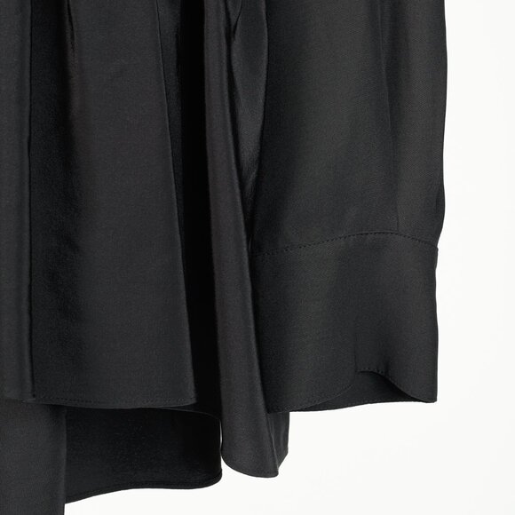 Tibi Black Silk CDC Peplum Top - Picture 6 of 10